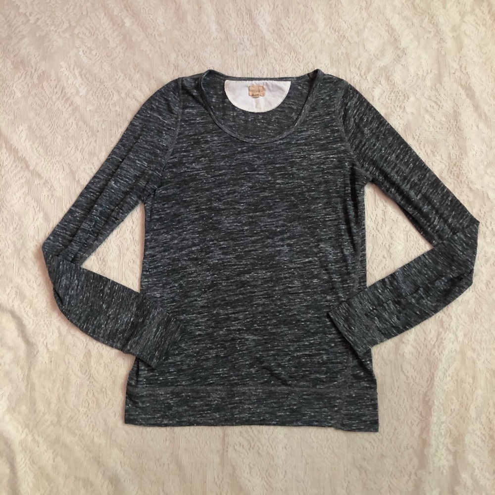Wilfred Free marled long sleeve burnout tee